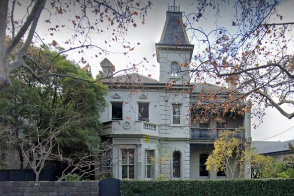 The South Yarra mansion which Penny Fowler sold to Hamish McLachlan.