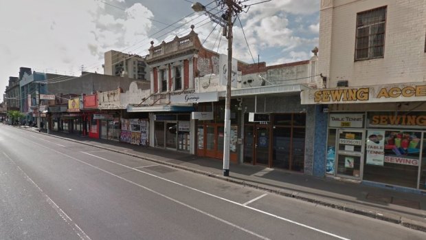 The streetscape on Barkly Street, Footscray.