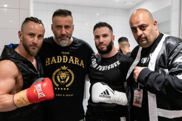 From left: Waleed Haddara, Fadi Haddara, Sam Abdulrahim and his trainer Pierre Karam.