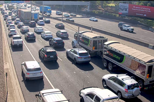 The Monash Freeway at Yarra Boulevard.