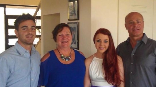 James Rizk and Vanessa Rizk with parents lost to MH17 Maree and Albert Rizk. 