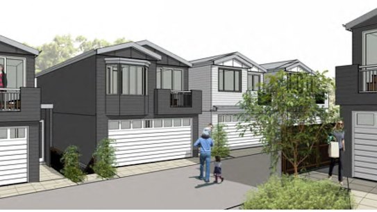 An artist's impression of townhouses planned for Holland Park's Eric Road.