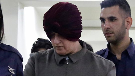 Malka Leifer arrived shackled and wearing a red turban.