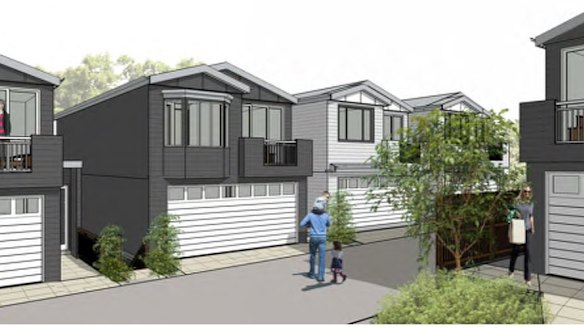 An artist's impression of townhouses planned for Holland Park's Eric Road.