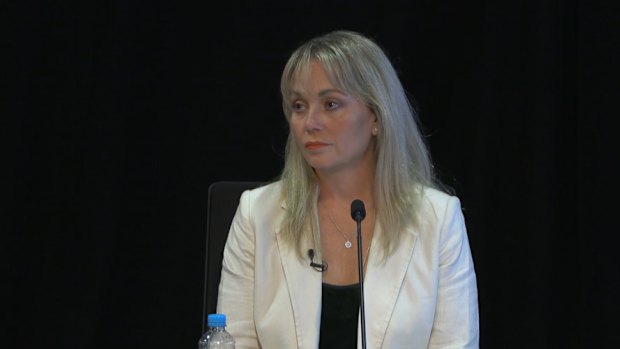 Former media adviser Rachelle Miller giving evidence before the robo-debt royal commission.