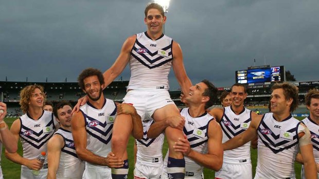 Whoever takes the job of Zac Clarke and Matthew Pavlich in chairing off Aaron Sandilands has a tough gig.