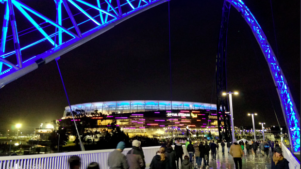 A near-record Optus Stadium crowd watched EPL giants Chelsea beat Glory 1-0. 