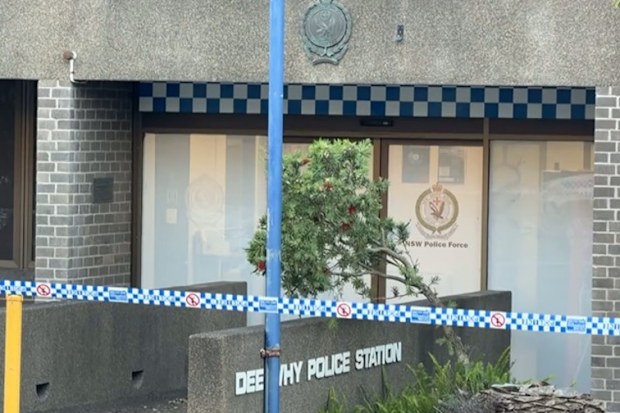 A military-grade weapon forced the evacuation of an entire police station on the Sydney’s northern beaches on Thursday night.