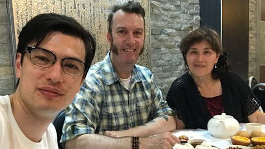 Mr Sigley with his parents.