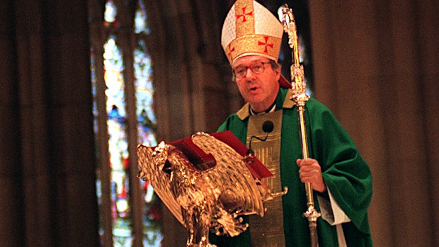 Pell celebrating mass in St Patrick's Cathedral. 