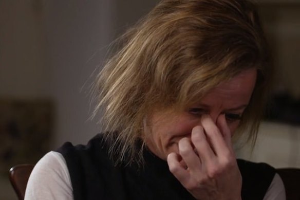 Jo Dyer being interviewed for Four Corners, which she did about 10 days after Kate’s death.