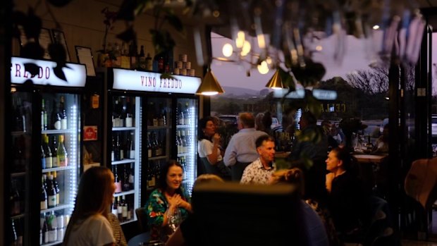 Inside the Anglesea outpost for Winespeake.