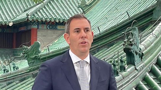 Treasurer Jim Chalmers flew into Beijing amid a flurry of economic activity by authorities this week.