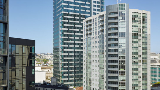 For some residents of 100 Van Ness, a lingering corporate feel isn’t necessarily a bad thing.