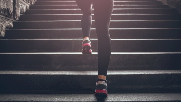 A quick 20-second stair sprint has health and fitness benefits.