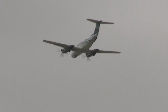 The plane took off at 8.30am from Newcastle Airport bound for Port Macquarie.