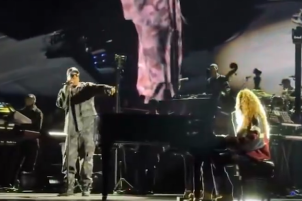 Jay-Z welcomed daughter Blue Ivy on stage to perform with him.