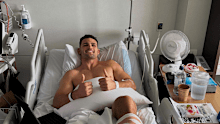 Nathan Cleary posted from the hospital after surgery.