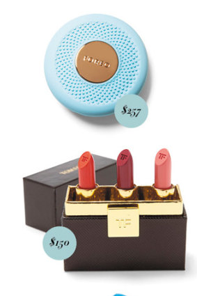 Foreo UFO Mini, $257. Tom Ford Beauty Boys & Girls Mini Lipsticks, $150.