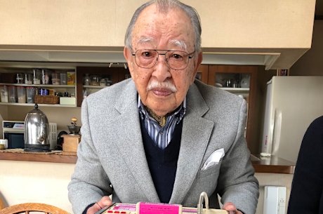 Shigeichi Negishi, inventor of Karaoke, photographed in 2018.