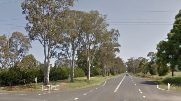 The intersection of Reushle Road and the New England Highway, near where the teen was struck and killed.