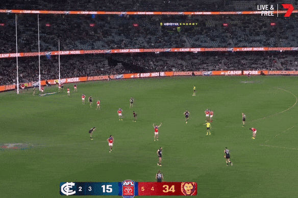 Marc Pittonet’s massive torpedo kick on its way to a goal against the Lions.