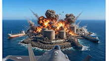 US President Donald Trump has gone on a meme offensive, including this AI-generated image of US forces destroying Kharg Island.