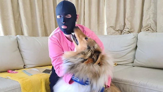 Stephanie Browitt with her dog Arlo.