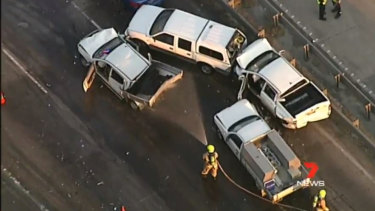 Sydney Traffic Gridlock On M1 After Multiple Vehicle Pile Up