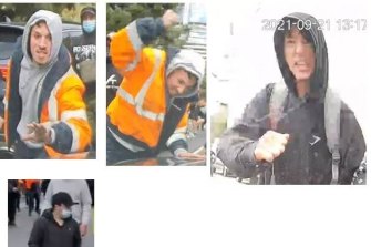 Victoria Police are looking to speak to several men in relation to anti-lockdown protests in Melbourne last month. 