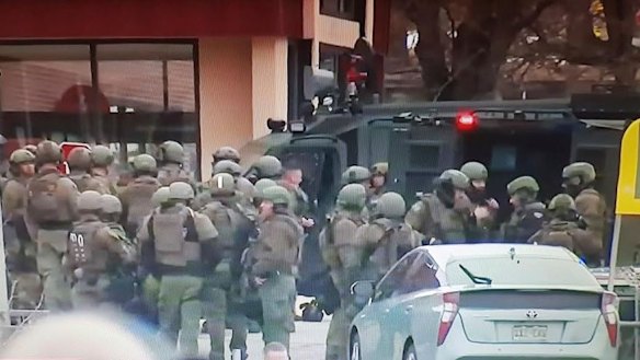 The scene of the mass shooting in Boulder, Colorado, this week.