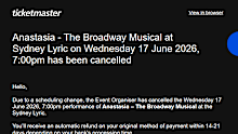 This email is a symptom of a broader issue in the Australian theatre industry.