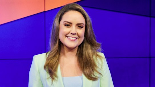 Georgie Tunny on the set of The Project. She has now added narrating House Hunters Australia to her TV portfolio.