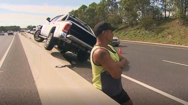 A driver was arrested after allegedly driving his vehicle down the wrong side of the M5. 