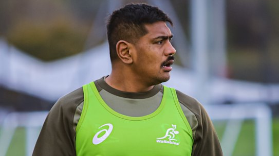 Will Skelton trains with the Wallabies in Edinburgh on Tuesday. 