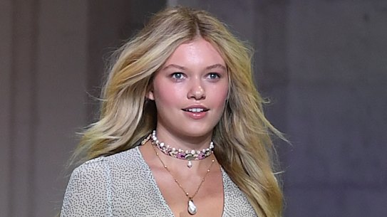 A model wearing a design by We Are Kindred at Fashion Week.