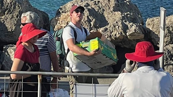 People threw their possessions into cardboard boxes in their haste. 