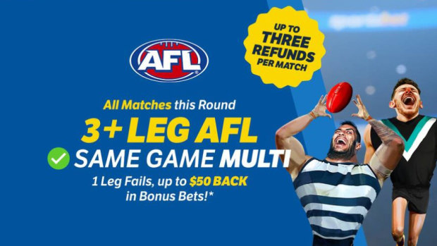 A Sportsbet AFL gambling advertisement.