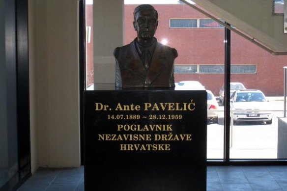 Bust of Ustasha leader Ante Pavelic in the Croatian Club in Footscray.