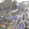Congestion northbound on the Pacific Motorway at Rochedale.