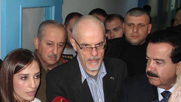 Former Sydney University senior lecturer Tim Anderson (centre).