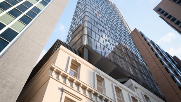 A 23-storey office tower will rise above the former German Club.