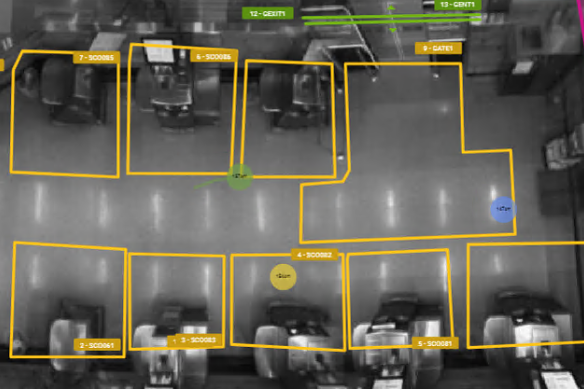 Sensors in Woolworths track activity, communicating with the self-checkout and smart gates about when a customer had paid and is approaching the exit. 