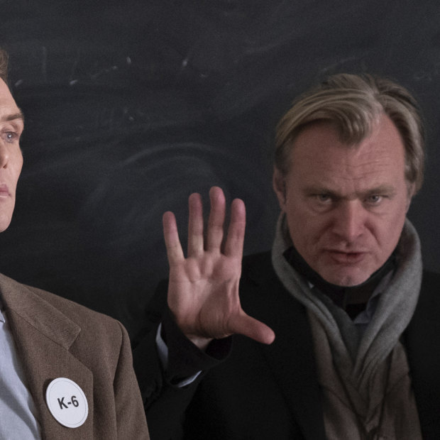 Christopher Nolan directs Cillian Murphy in Oppenheimer.