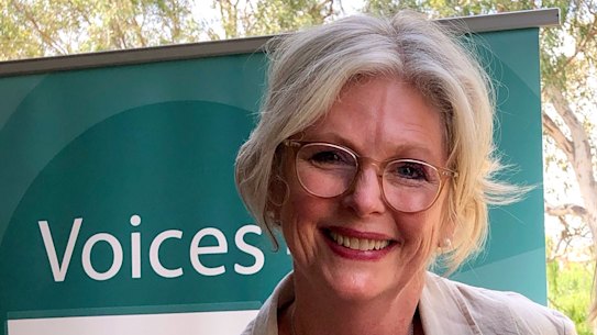 Cathy McGowan's successor as independent candidate for Indi, Helen Haines, and Alanah Johnson from Voices for Indi.