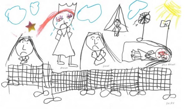 A child's drawing from Nauru, which was included in a major 2014 report into offshore detention. 