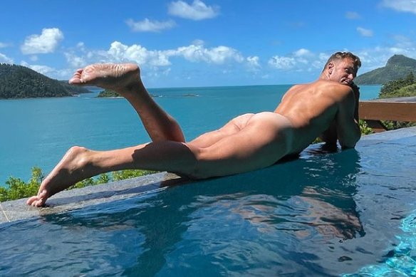 Adam Cooper sunning himself on Hamilton Island.