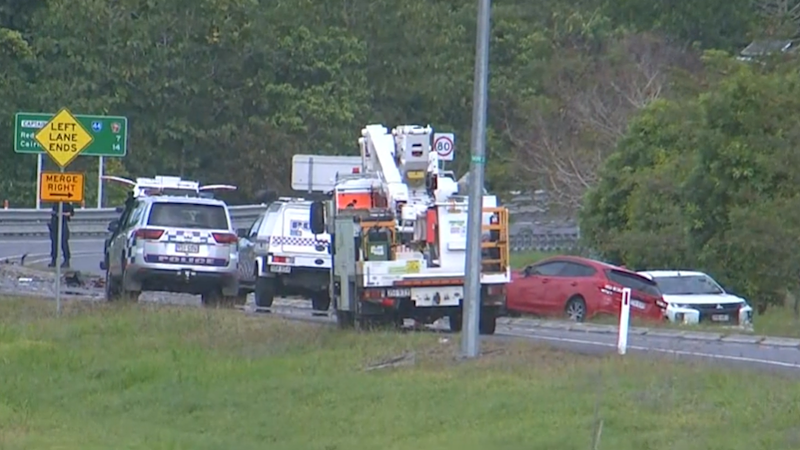 Woman dies, child injured in three-car crash north of Cairns