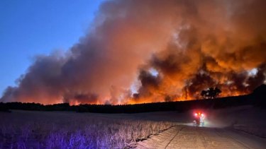 The fire, which started on Saturday, has razed more than 10,000 hectares.
