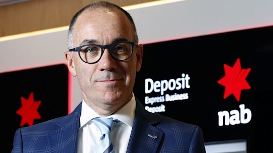 Andrew Thorburn, chief executive officer of National Australia Bank Ltd. (NAB), poses for a photograph at a branch in Sydney, Australia, on Thursday, Nov. 1, 2018. NAB are expected to report their first declines in full-year cash profit since 2016. Photographer: David Moir/Bloomberg